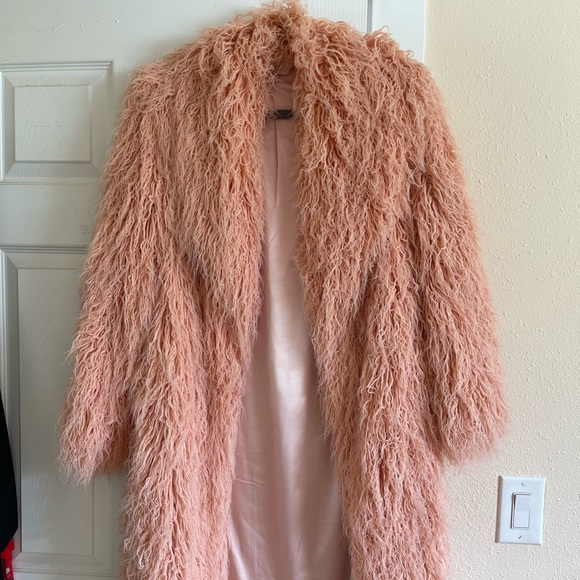 HOUSE OF CB FELICITA BLUSH COAT SIZE XS - Picture 7 of 8